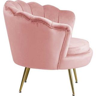 mutoni Fauteuil coquillage velours rose  