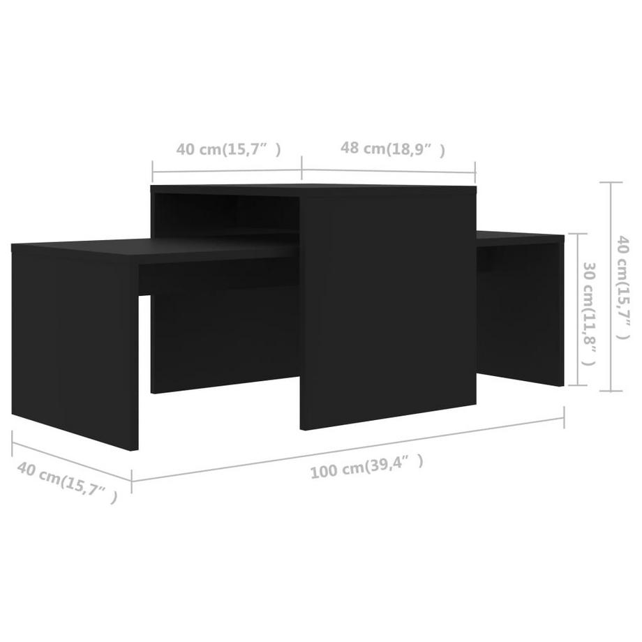 VidaXL Table basse bois d'ingénierie  