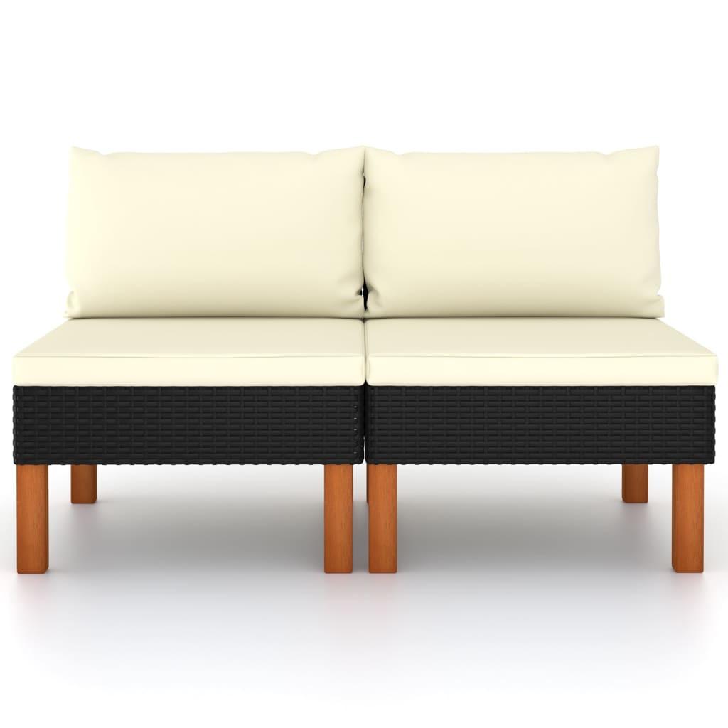 VidaXL Mittelsofa poly-rattan  