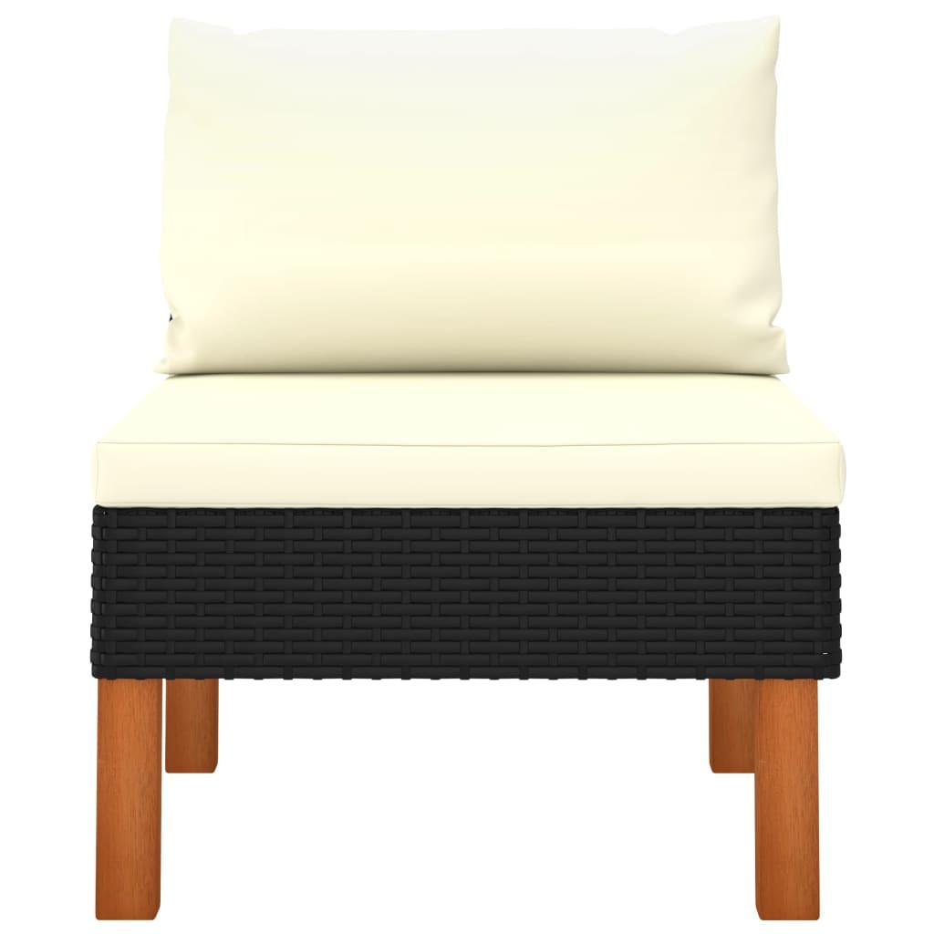 VidaXL Mittelsofa poly-rattan  