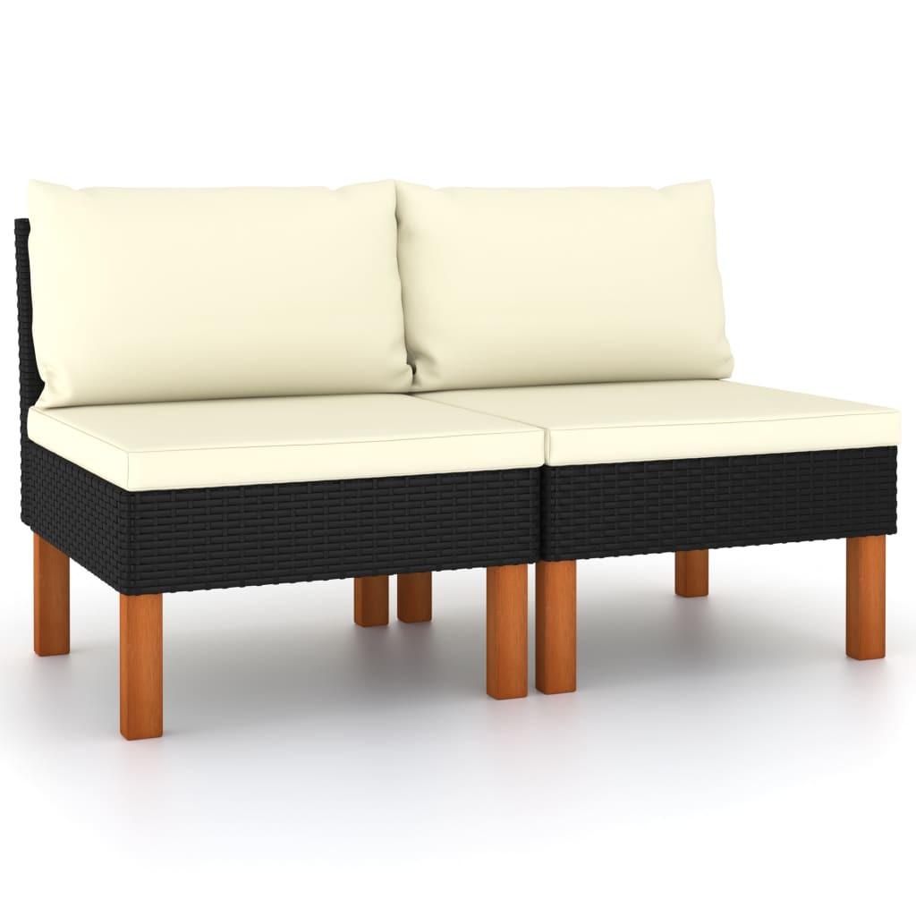 VidaXL Mittelsofa poly-rattan  