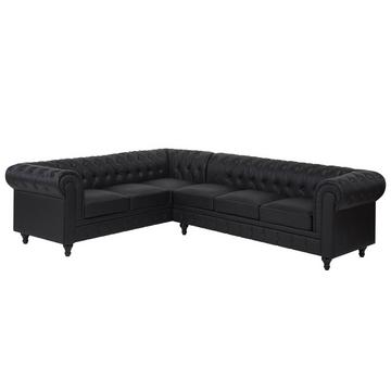 Rechtsseitiges Ecksofa aus Kunstleder Glamourös CHESTERFIELD