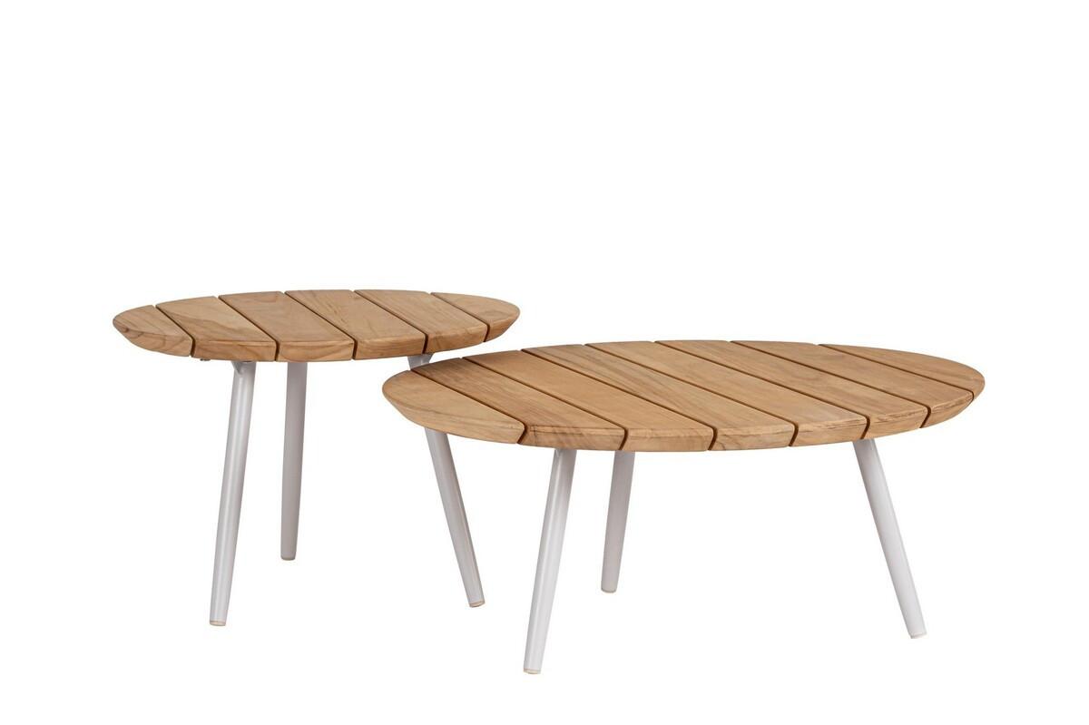 mutoni Table basse de jardin Talaia givré (set de 2)  