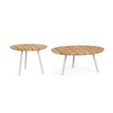 Table basse de jardin Talaia givré (set de 2)