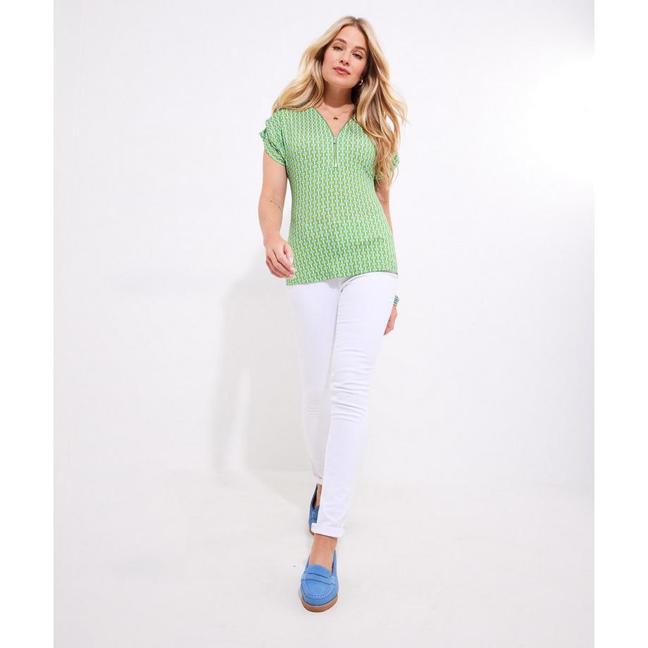 Joe Browns Retro Geodruck Reissverschluss Top  