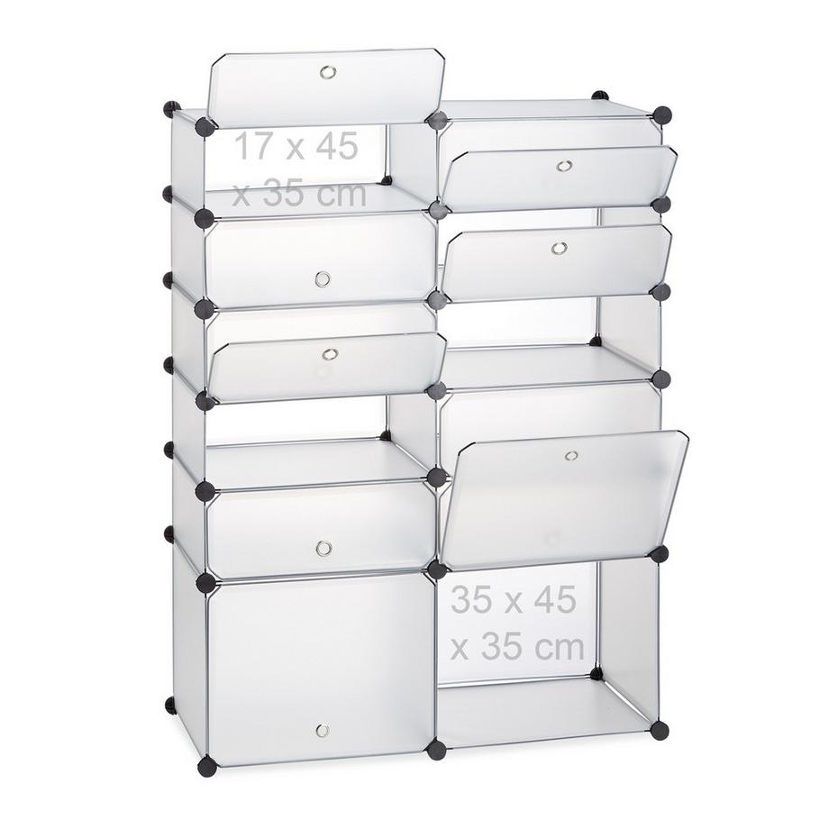 B2X Scaffale portascarpe in plastica con 12 scomparti  