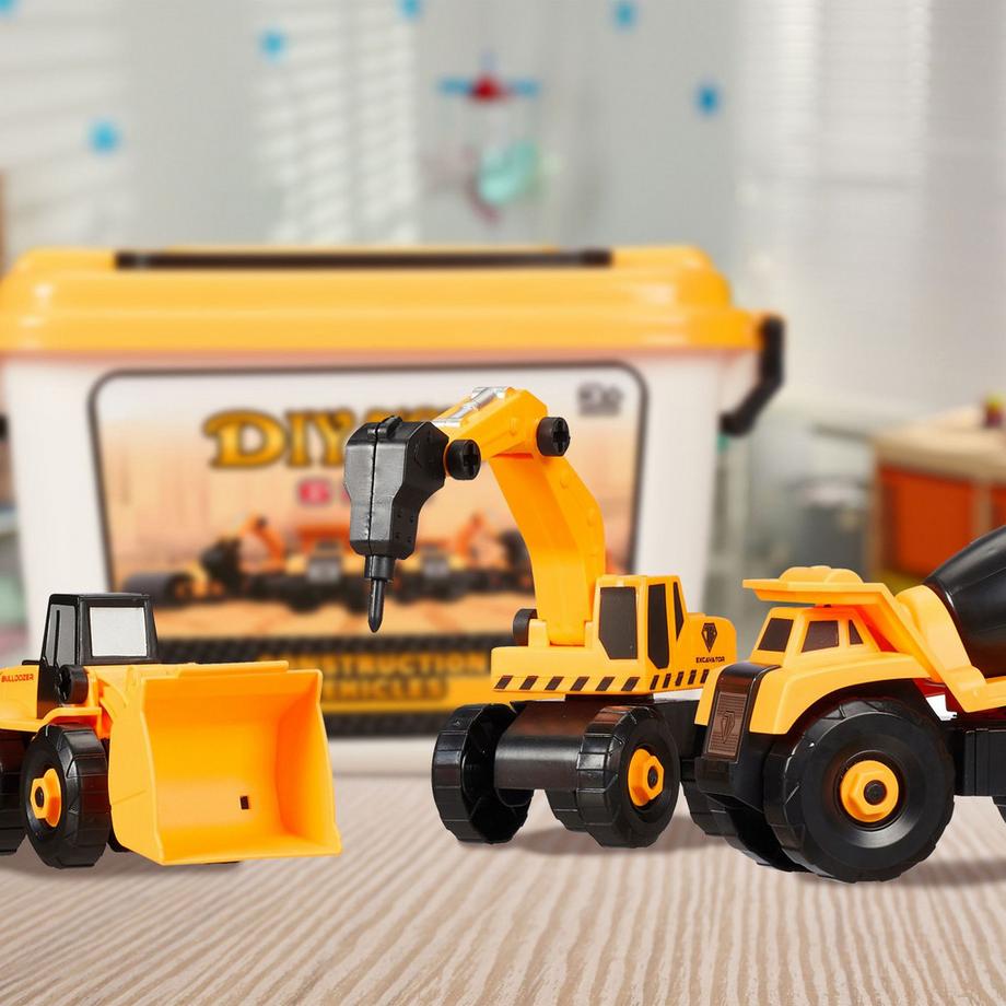 B2X  Baustellenfahrzeuge für Kinder 6-teiliges Set 