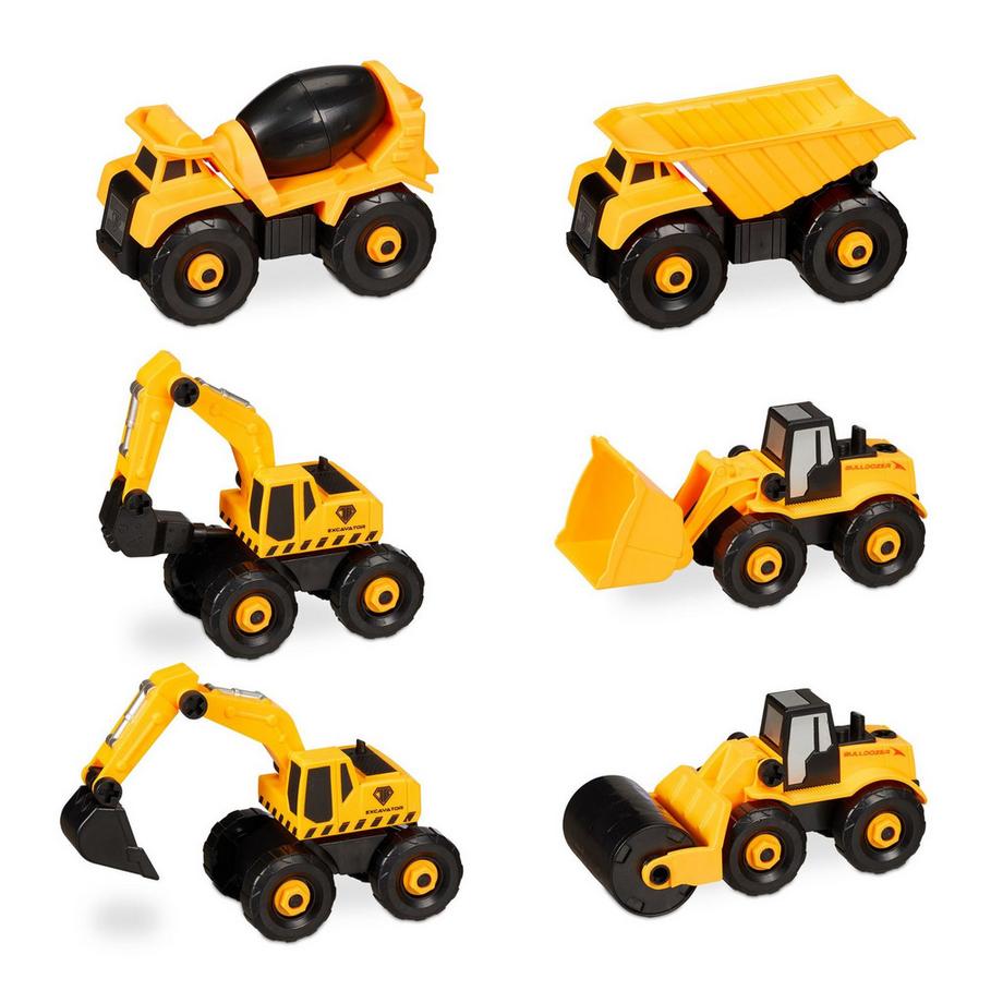 B2X  Baustellenfahrzeuge für Kinder 6-teiliges Set 