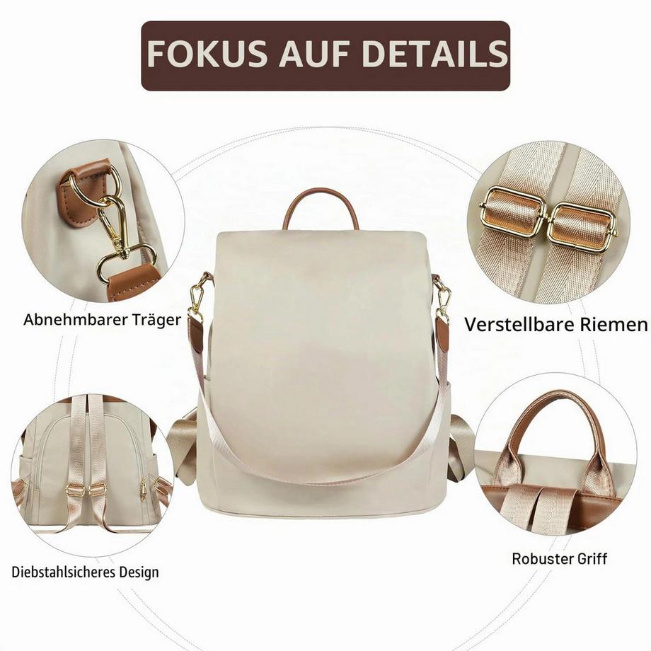 Only-bags.store Sac à dos décontracté étanche et antivol 2 en 1  