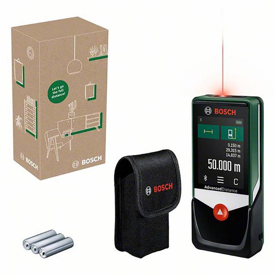 Bosch Home and Garden  Digitaler Laser-Entfernungsmesser AdvancedDistance 50C, eCommerce-Karton 