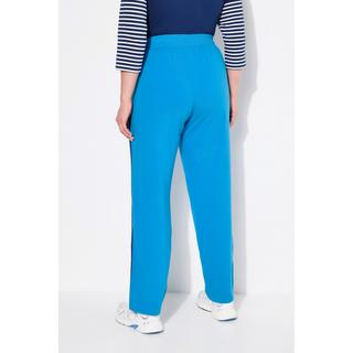 Ulla Popken  Pantalon de jogging, jambe droite. Bande colorée sur les côtés. Cordon de serrage à la taille. 