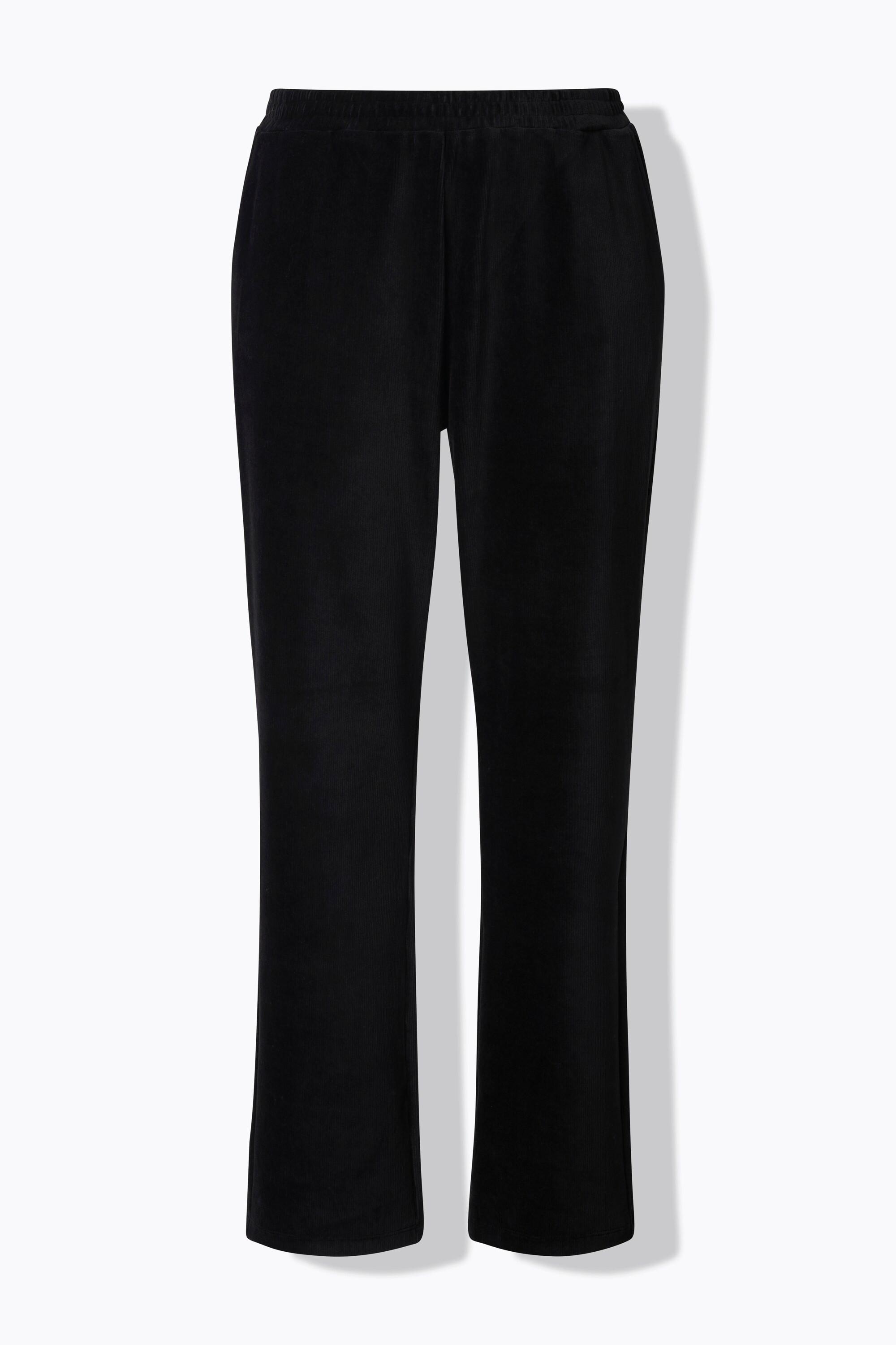 Ulla Popken Ruby Pantalon en velours côtelé jambe droite taille élastique  