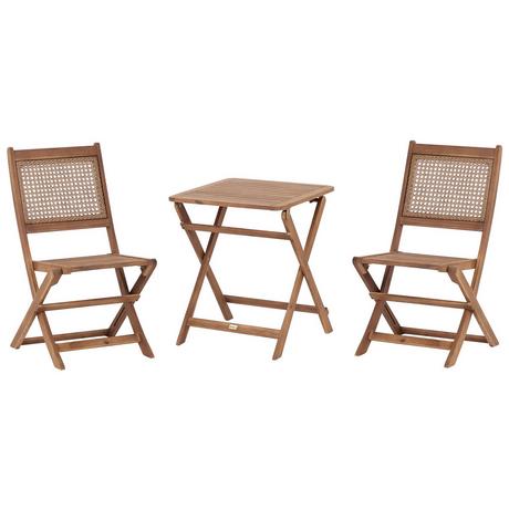 Beliani Set bistrot en Legno d'acacia certificato FSC® Classico PARAGGI  