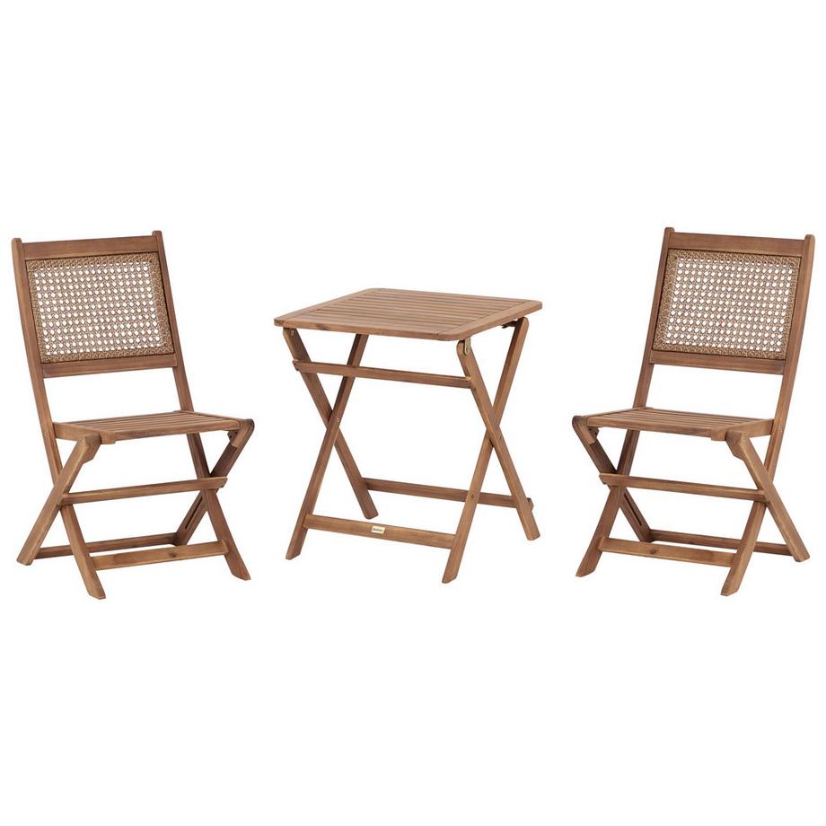 Beliani Bistro Set aus FSC® zertifiziertes Akazienholz Klassisch PARAGGI  