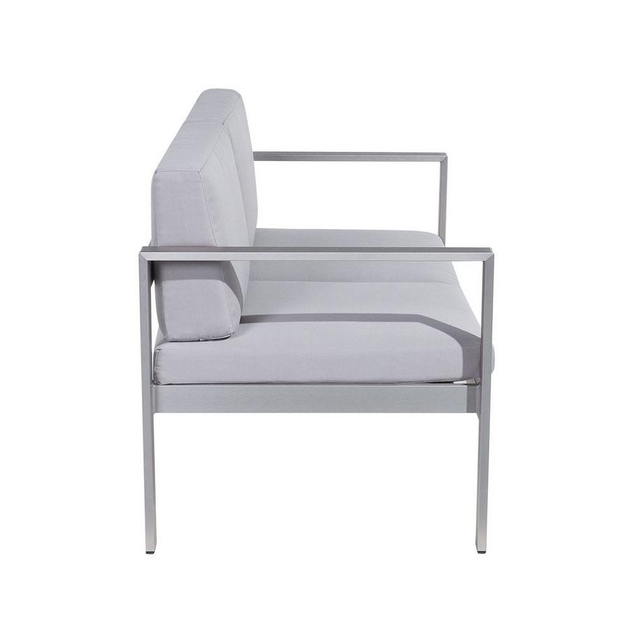 Beliani Panca da giardino con cuscino en Alluminio Industriale SALERNO  