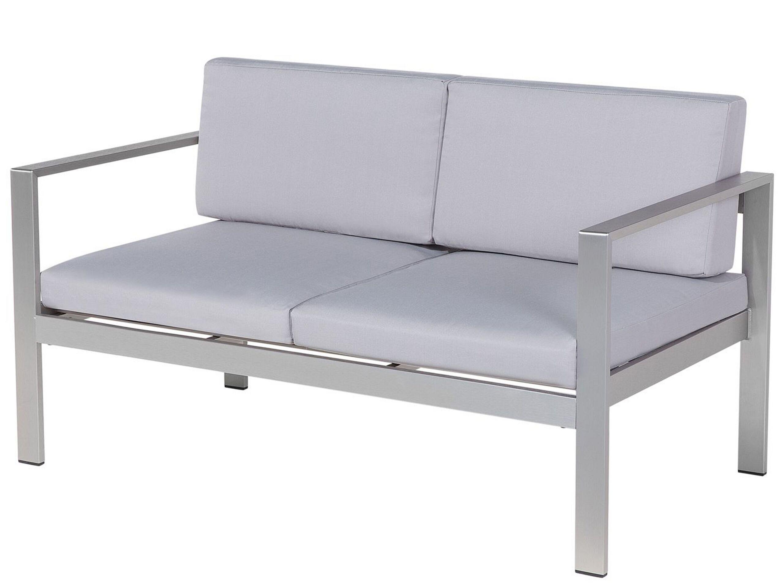 Beliani Banc avec coussin d'assise en Aluminium Industriel SALERNO  
