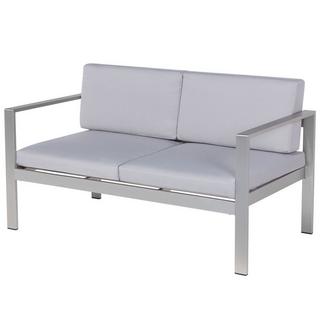 Beliani Banc avec coussin d'assise en Aluminium Industriel SALERNO  