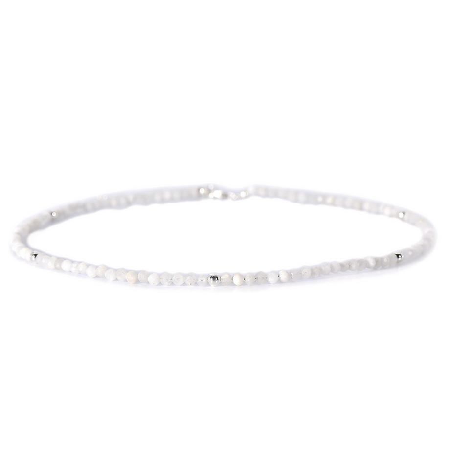 Jamila  Halskette mit geschliffenen Mondsteine