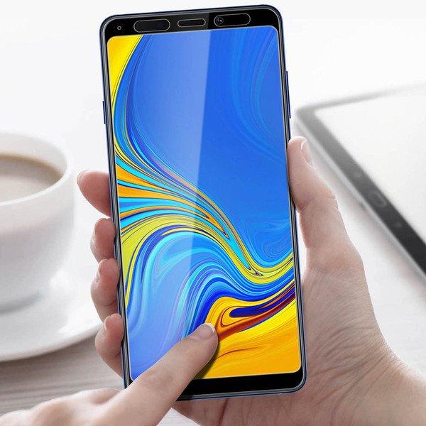 Avizar  Verre trempé contour Noir Galaxy A9 