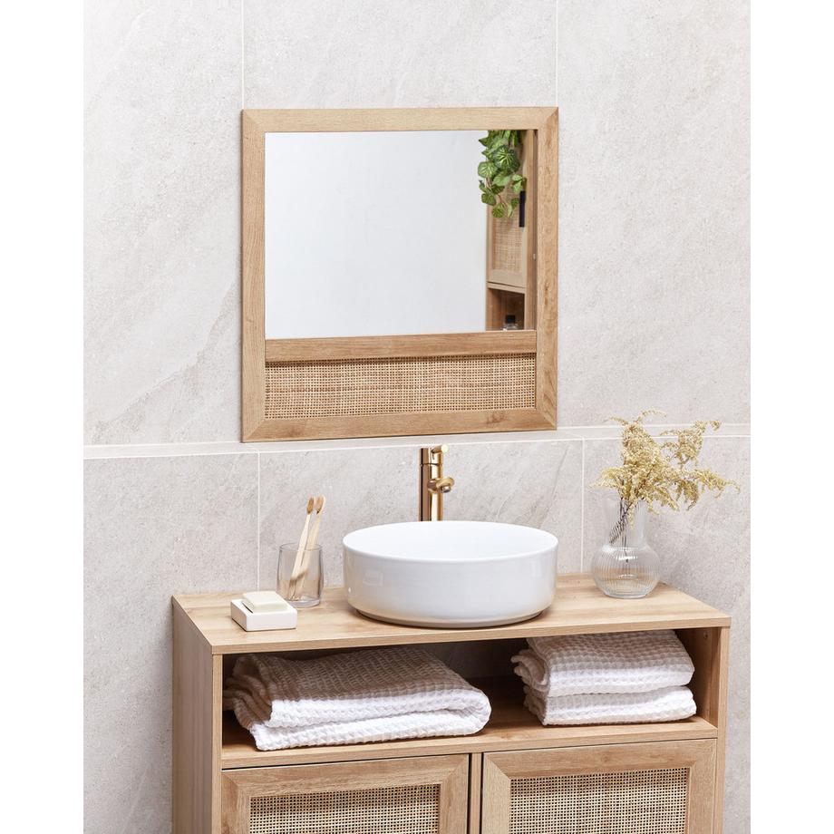 Beliani Specchio en Pannello di fibre (LDF) Rustico ROSELL  