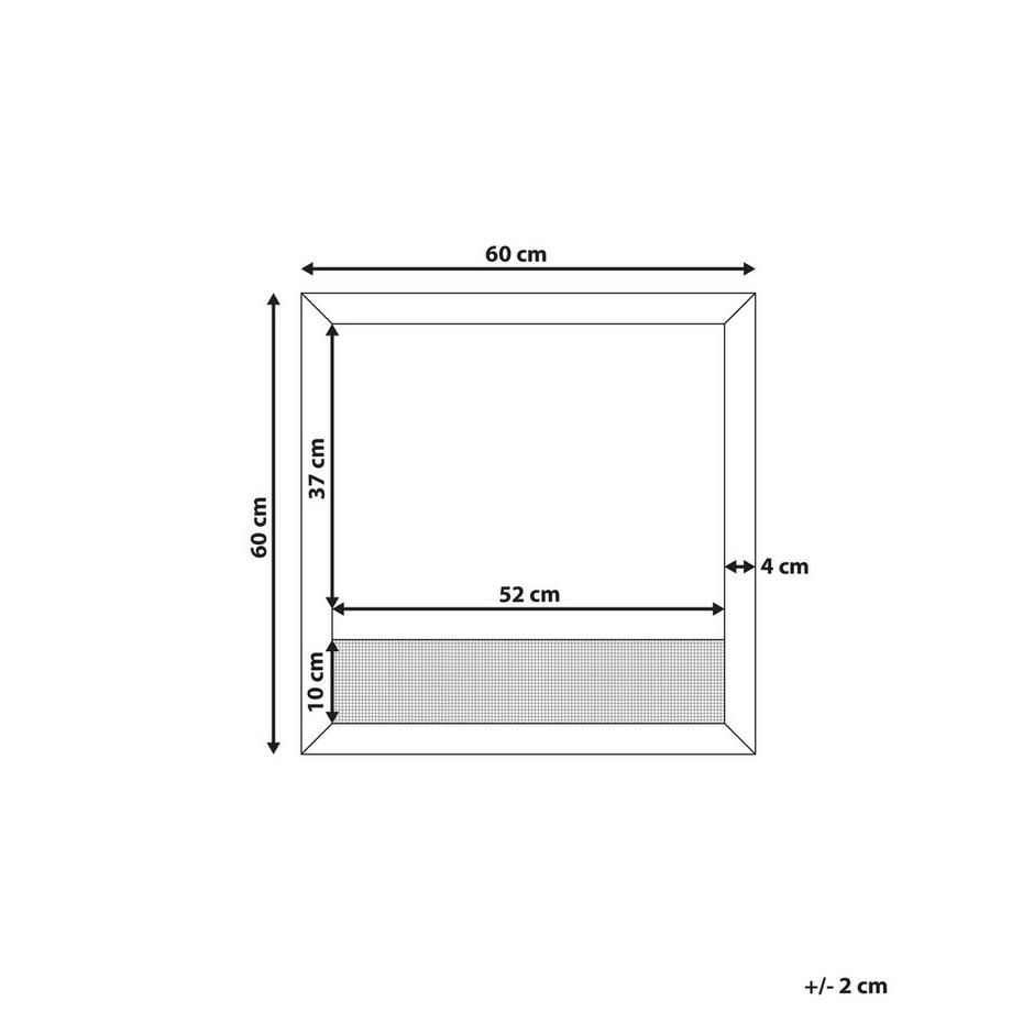 Beliani Specchio en Pannello di fibre (LDF) Rustico ROSELL  