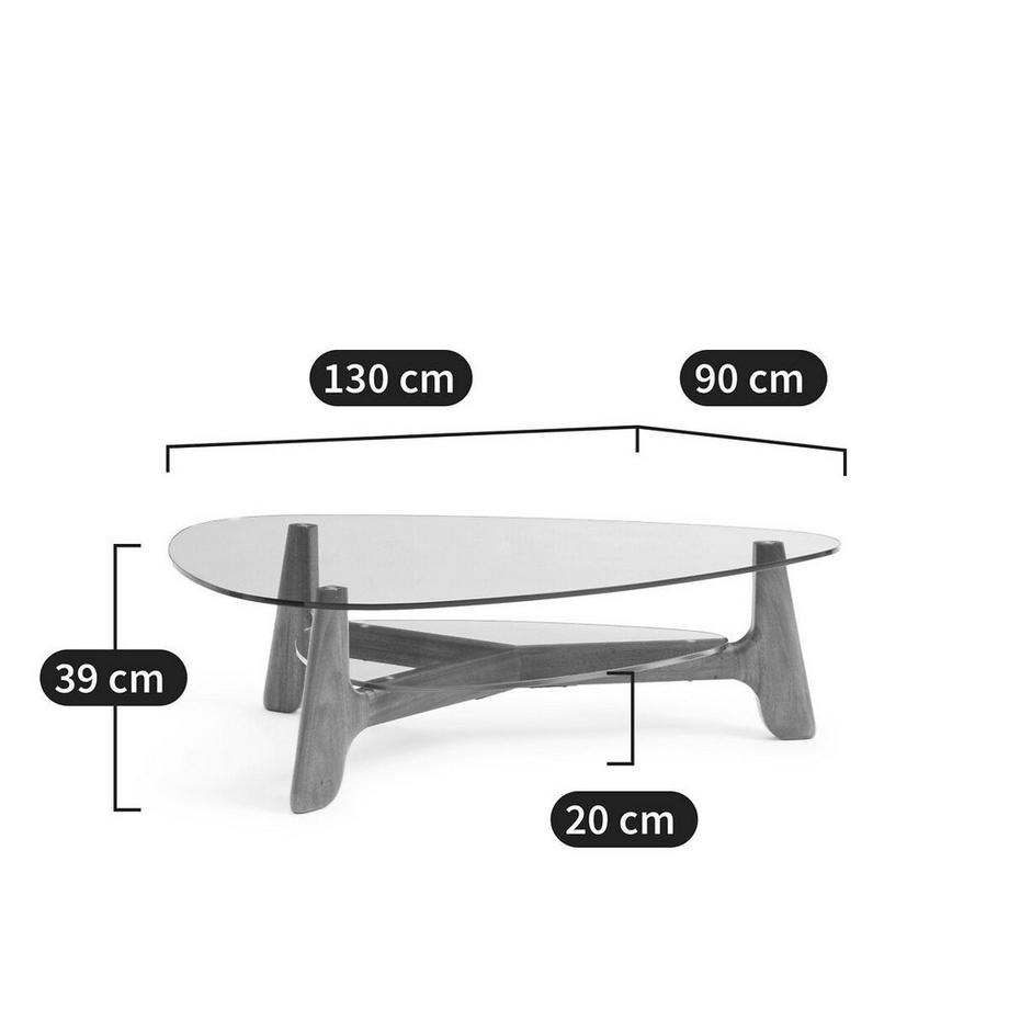 La Redoute Intérieurs Couchtisch Aiole mit Ablage  