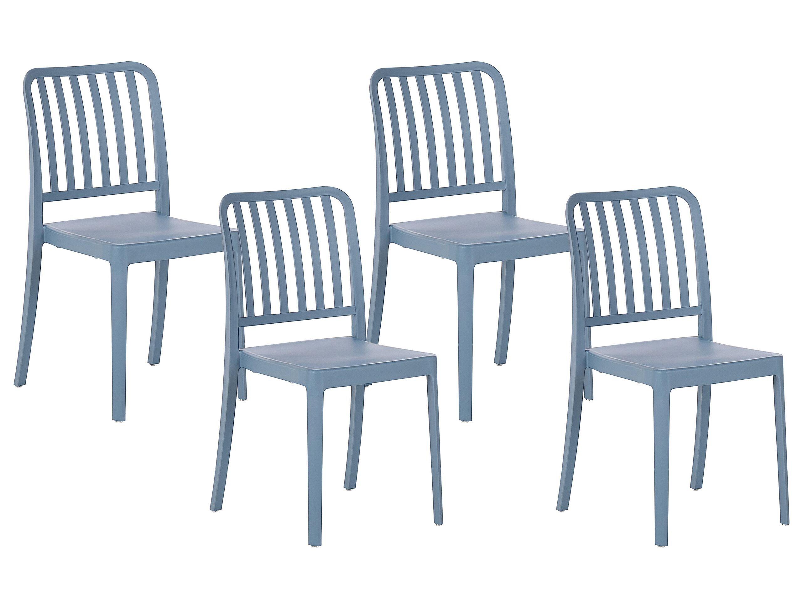 Beliani Lot de 4 chaises en Matière synthétique Moderne SERSALE  