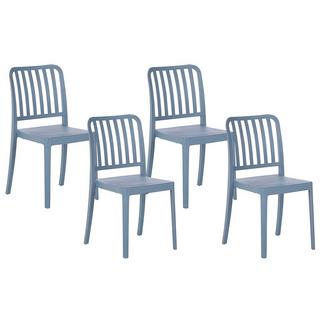 Beliani Lot de 4 chaises en Matière synthétique Moderne SERSALE  