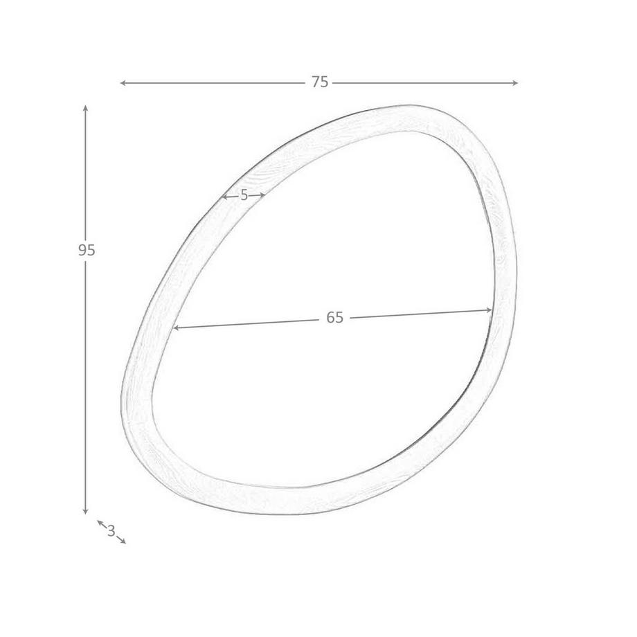 ANGEL CERDA Specchio da parete forma organica noce  