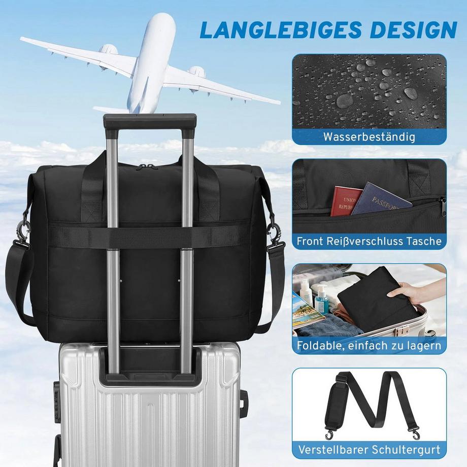 Only-bags.store Faltbare Handgepäcktasche unter dem Sitz  