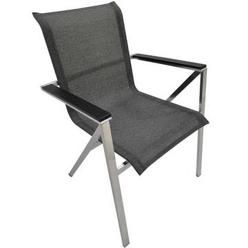 Chaise de jardin en acier inoxydable Portofino anthracite