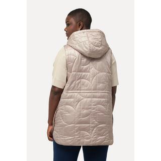 Ulla Popken Gilet trapuntato Linea A Bottoni automatici laterali Cappuccio  