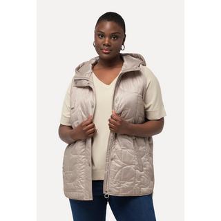 Ulla Popken Gilet trapuntato Linea A Bottoni automatici laterali Cappuccio  