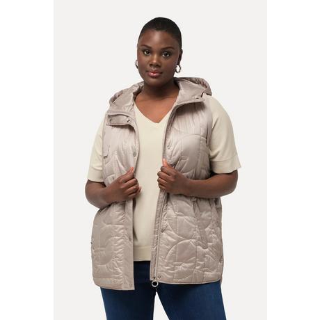 Ulla Popken Gilet trapuntato Linea A Bottoni automatici laterali Cappuccio  