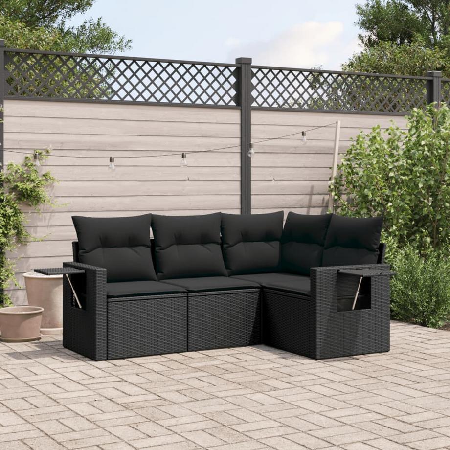 VidaXL set divano da giardino Polirattan  