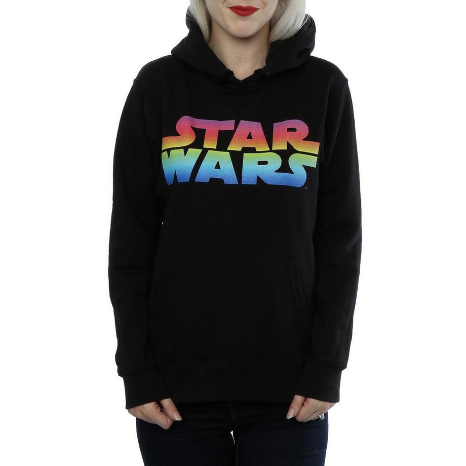STAR WARS Star Wars Logo Arcobaleno Felpa con Cappuccio  