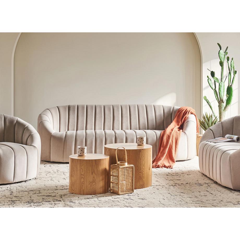 Beliani Canapé 3 places en Velours Rétro MALUNG  