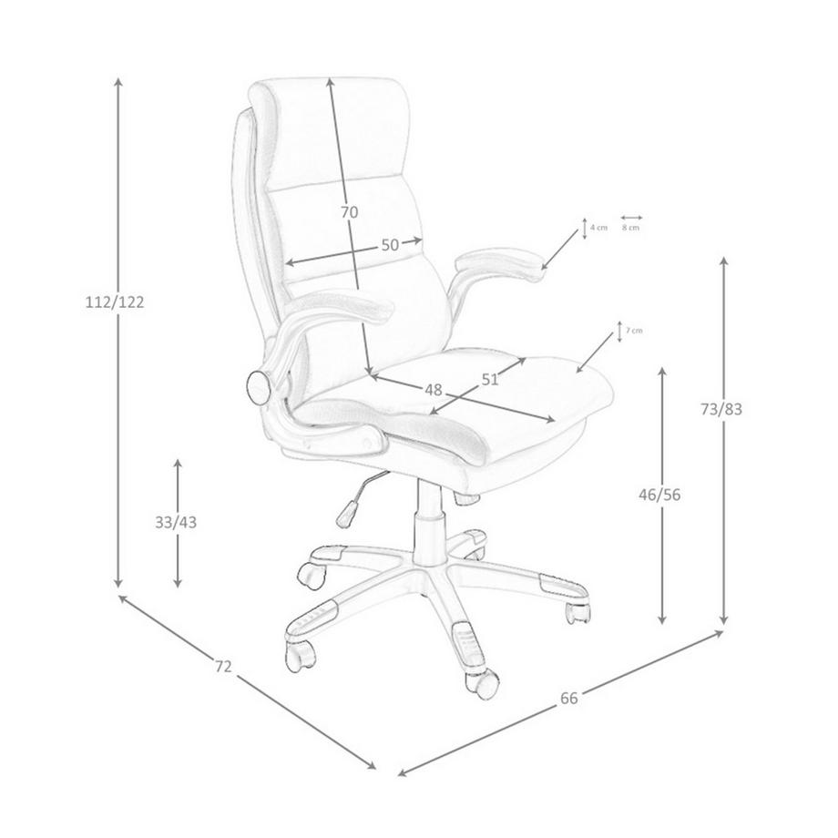 ANGEL CERDA Sedia da ufficio girevole in similpelle marrone  