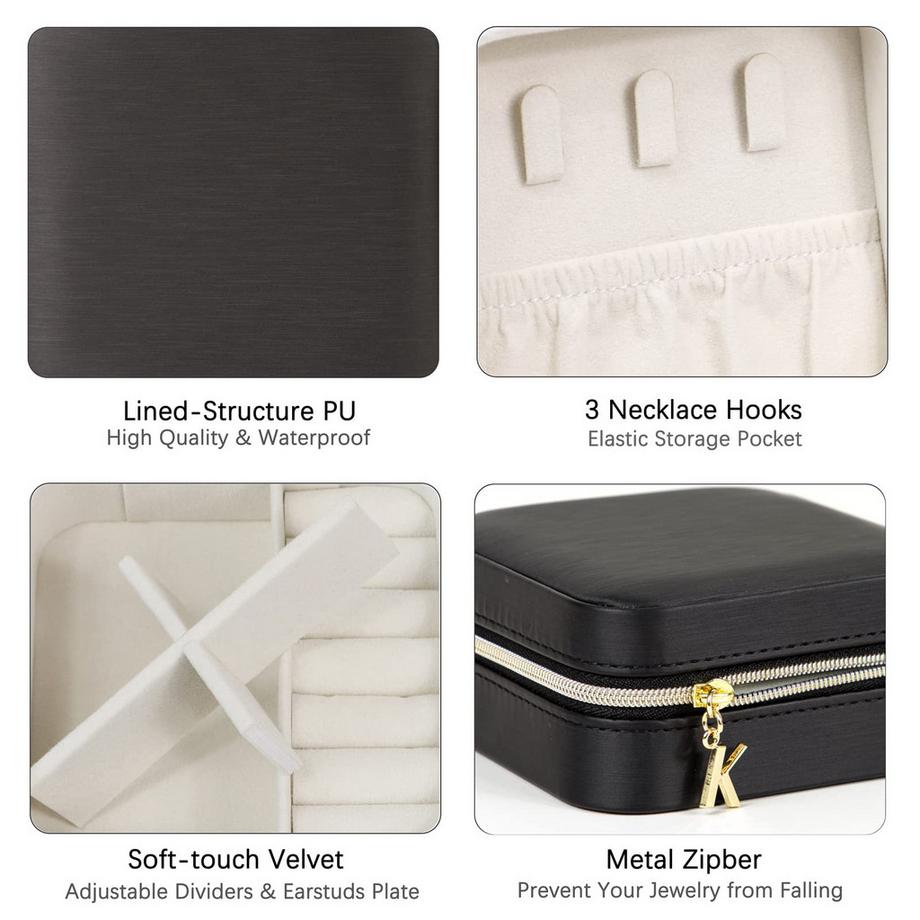 Only-bags.store  Kleines Schmuckkästchen, tragbares Reise-Schmuckkästchen 