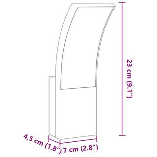 VidaXL Außenwandleuchte aluminium  