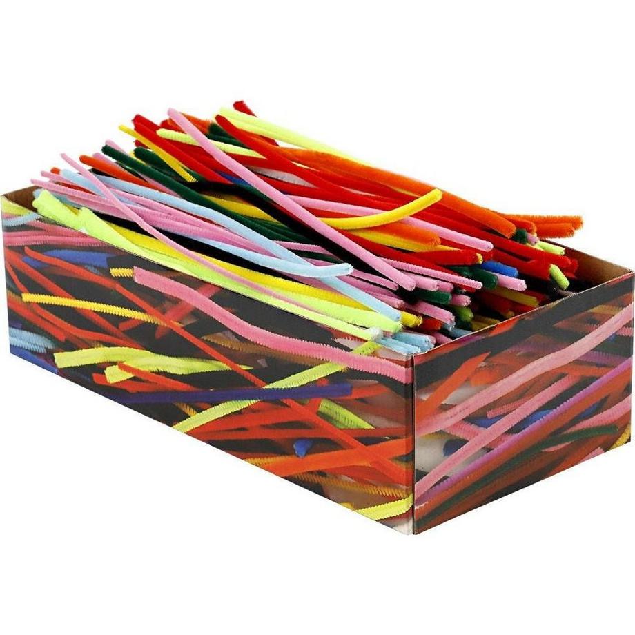 Creativ Company  Creative Company Chenille mehrfarbig 30 cm lang, 4+6+9 mm dick 700 Stück 