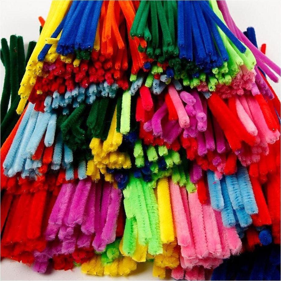 Creativ Company  Creative Company Chenille mehrfarbig 30 cm lang, 4+6+9 mm dick 700 Stück 