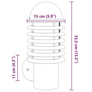 VidaXL Applique murale d'extérieur acier inoxydable  