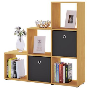 Holzregal stehend | platzsparendes Regal | Maße: H. 105 x B. 108 x T. 29 cm | Elegantes Regal stehend | Aufbewahrungsregal | Bücherregal  |