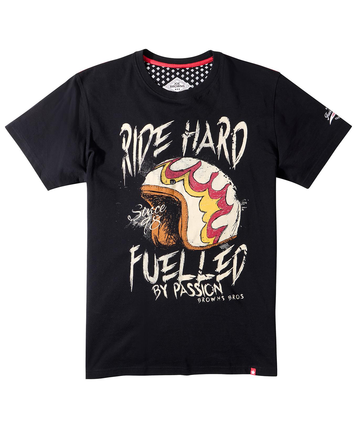 Joe Browns Rundhals-T-Shirt mit Motorradhelm-Aufdruck  