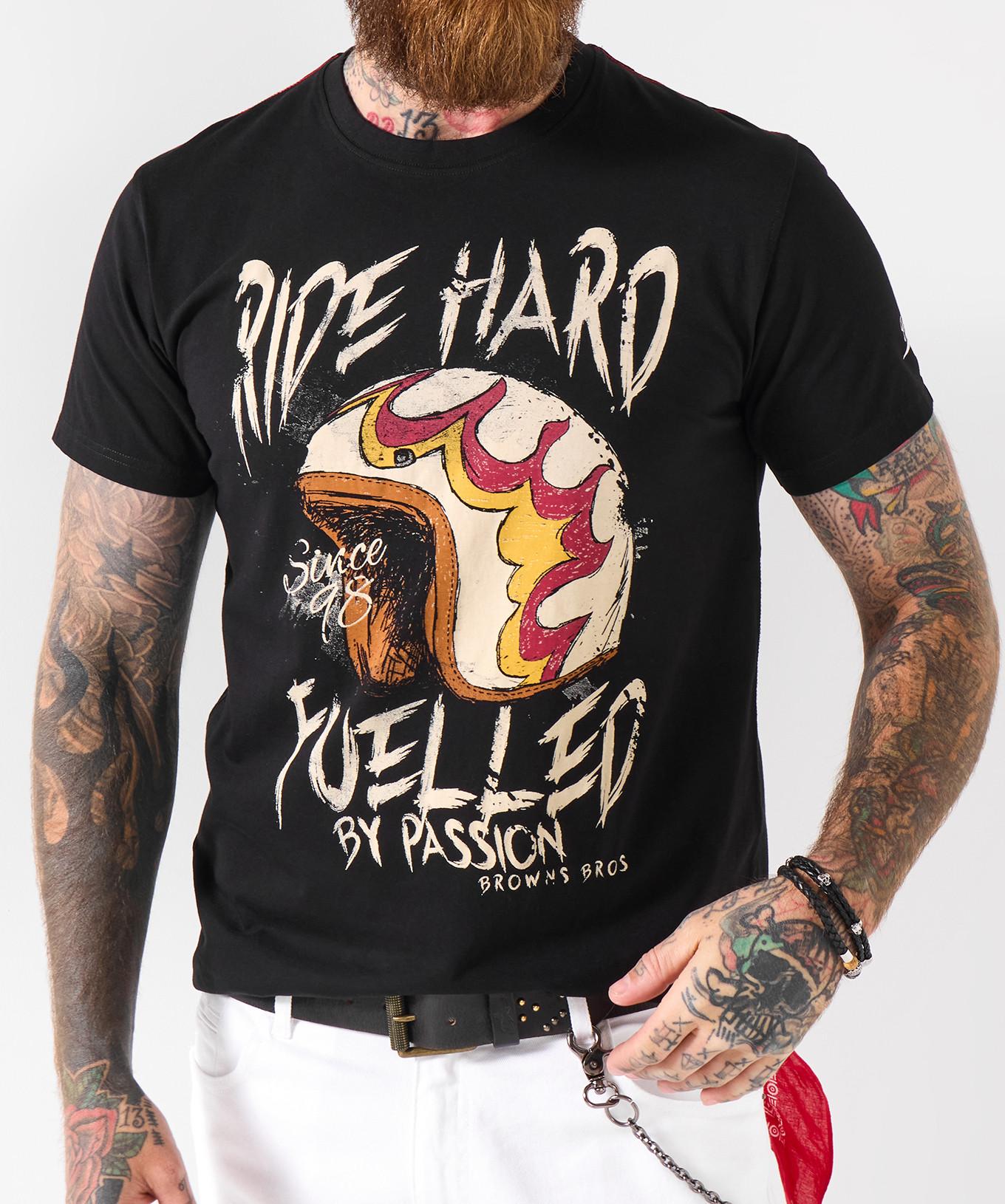 Joe Browns Rundhals-T-Shirt mit Motorradhelm-Aufdruck  