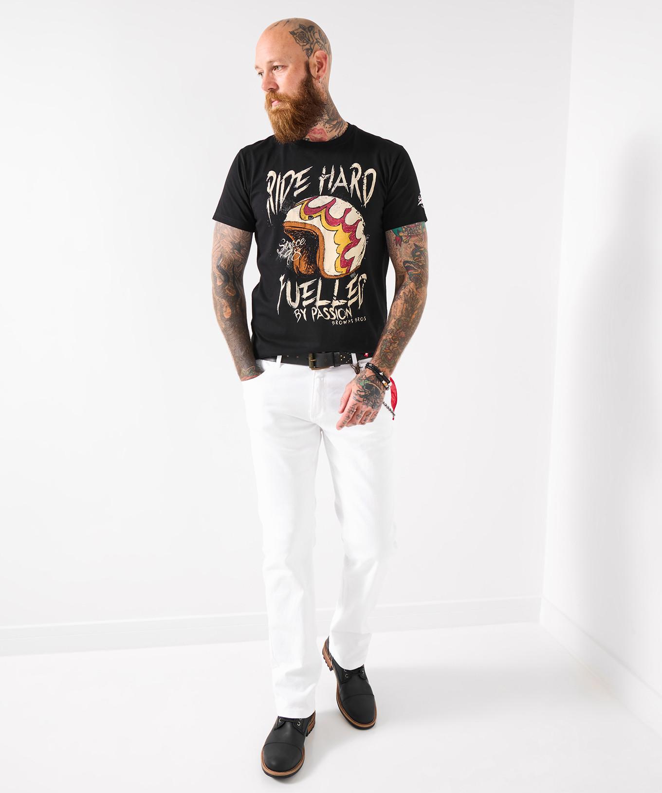 Joe Browns Rundhals-T-Shirt mit Motorradhelm-Aufdruck  