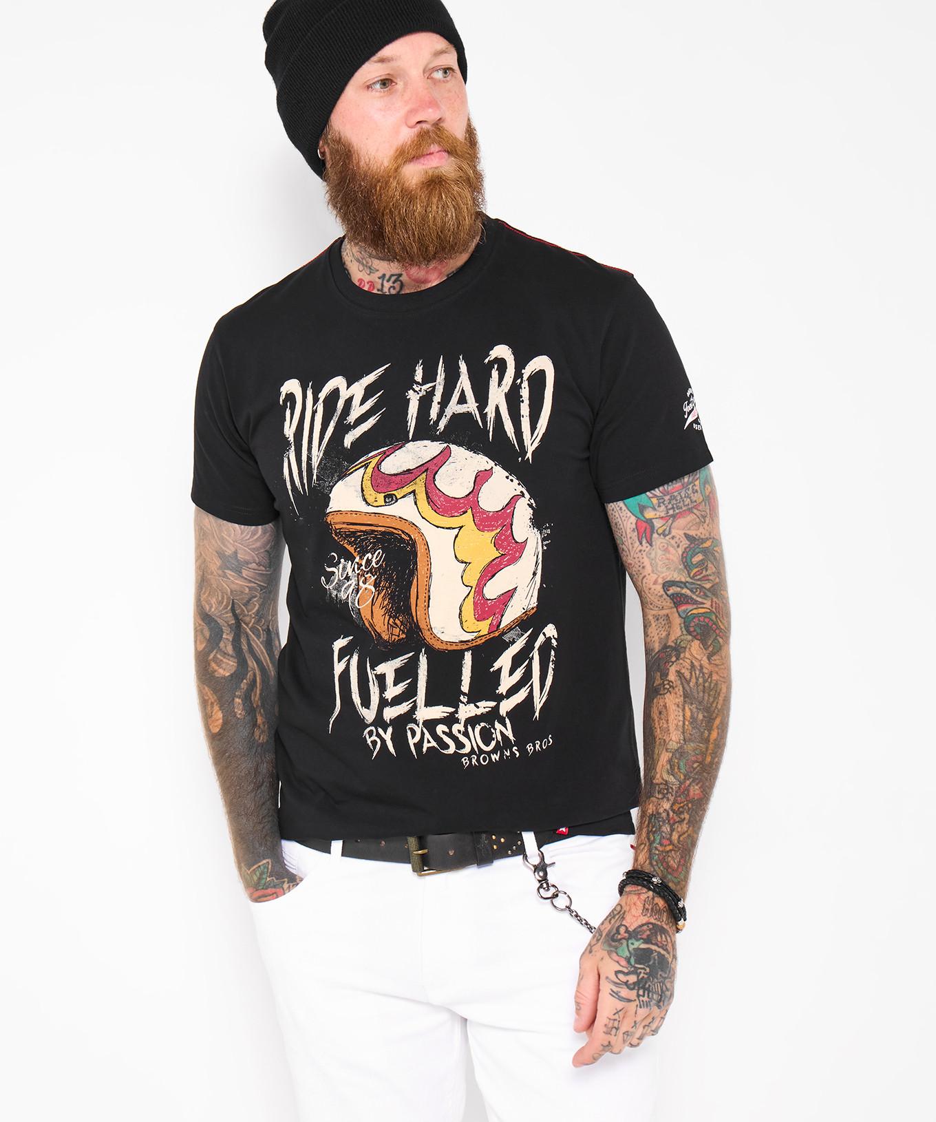 Joe Browns Rundhals-T-Shirt mit Motorradhelm-Aufdruck  