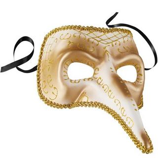 Tectake  Venezianische Maske mit langer Nase und Verzierungen 