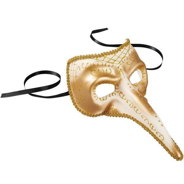 Tectake  Venezianische Maske mit langer Nase und Verzierungen 